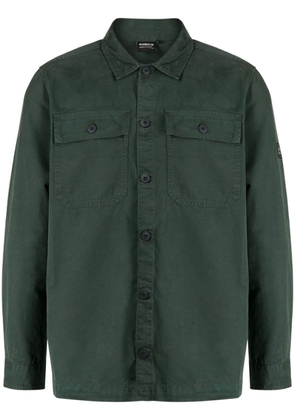 Barbour logo-patch cotton shirt - Green