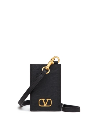 Valentino Garavani VLogo Signature neck-strap wallet - Black