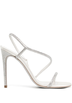 René Caovilla 110mm crystal-embellished sandals - White
