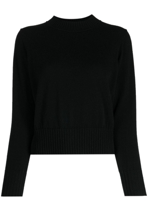 N.Peal cropped ribbed-knit cashmere jumper - Black