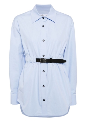 Alexander Wang belted cotton shirt - Blue