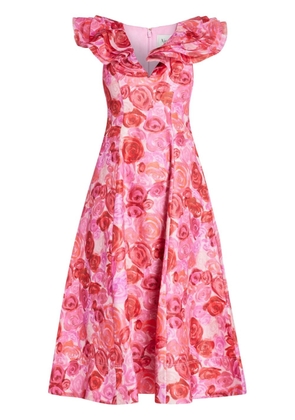 Aje Enchanted floral-print midi dress - Pink