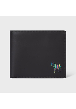 PS Paul Smith Black 'Zebra' Leather Billfold And Coin Wallet