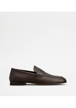 Tod's - Loafers in Leather, BROWN, 10 - Shoes