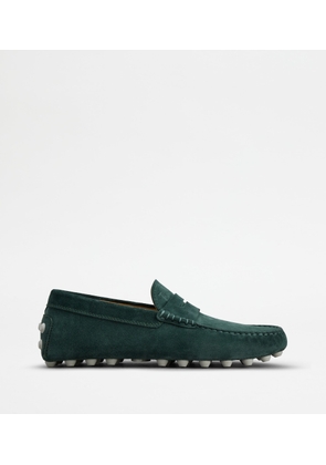 Tod's - Gommino Bubble in Suede, GREEN, 10 - Shoes