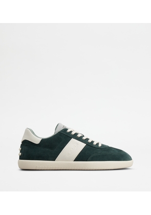 Tod's - Tabs Sneakers in Suede, LIGHT BLUE,WHITE,GREEN, 10 - Shoes