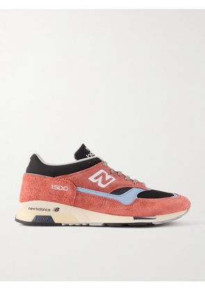 New Balance - MiUK 1500 Leather and Mesh-Trimmed Brushed-Suede Sneakers - Men - Orange - UK 6.5