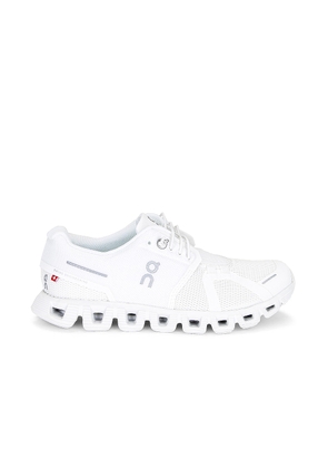 On Cloud 5 Sneaker in Undyed White - White. Size 9 (also in ).