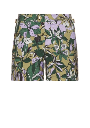TOM FORD Jungle Floral Swim Shorts in Jungle Floral Green - Green. Size 50 (also in 46, 52).