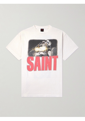 SAINT Mxxxxxx - Freedom Space Logo-Print Cotton-Jersey T-Shirt - Men - White - S