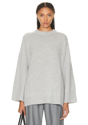 Loulou Studio Safi Sweater in Grey Melange - Light Grey. Size L (also in XS).