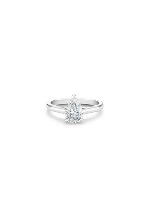 De Beers Db Classic Pear-shaped Diamond Ring In Platinum