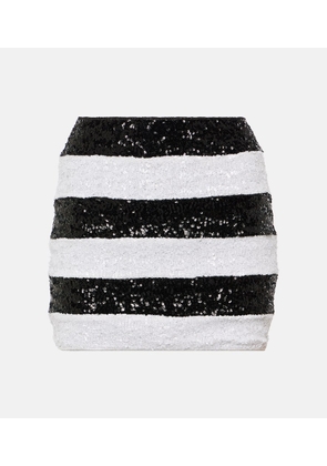 Oséree Pailettes striped miniskirt
