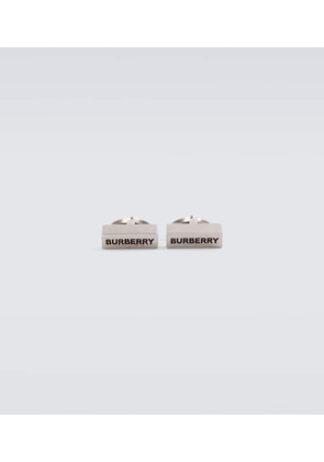 Burberry Logo palladium-plated cufflinks