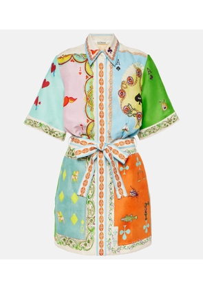 Alémais Rummy printed linen-blend shirt dress