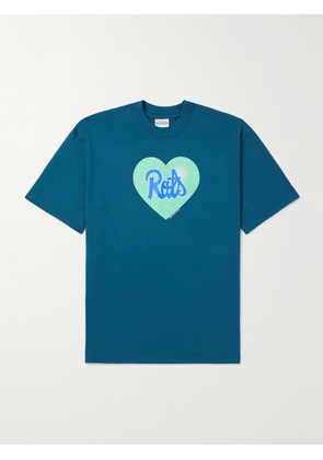 Stray Rats - Logo-Print Cotton-Jersey T-Shirt - Men - Blue - S