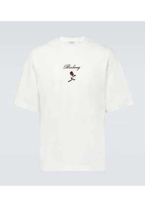 Burberry Embroidered cotton jersey T-shirt