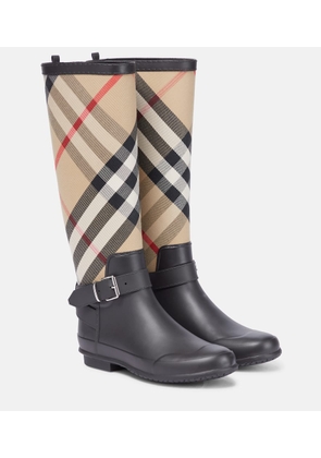 Burberry House Check rubber rain boots