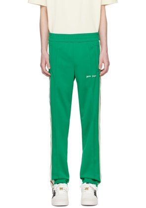 Palm Angels Green Striped Track Pants