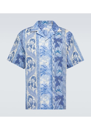 Etro Printed floral cotton bowling shirt