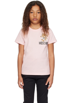 Moschino Kids Pink Teddy Bear T-Shirt