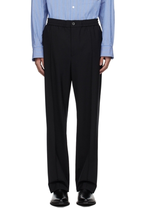 Solid Homme Black Pinched Seam Trousers