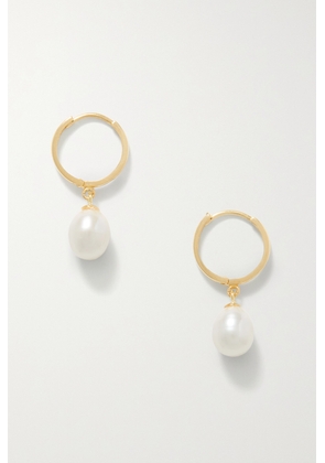 STONE AND STRAND - 14-karat Gold Pearl Earrings - One size