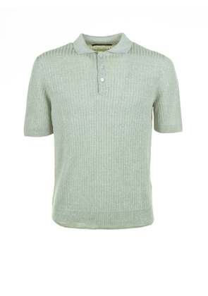 Tagliatore Light Green Short-Sleeved Polo Shirt