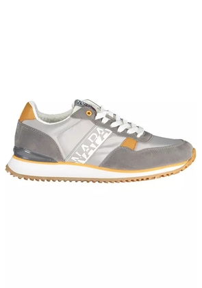 Napapijri Sleek Gray Lace-Up Sporty Sneakers - EU41/US8