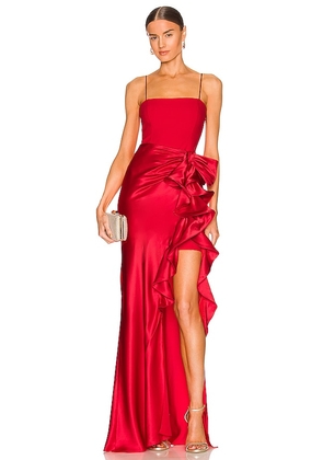 Cinq a Sept Drina Gown in Red. Size 4, 6.
