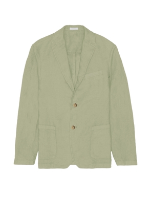 Altea Green Linen Single-Breasted Jacket