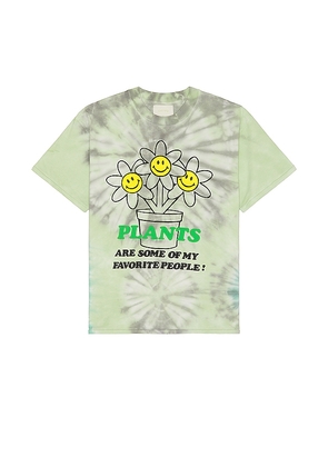 CRTFD Happy Plant Tee in Green. Size S.