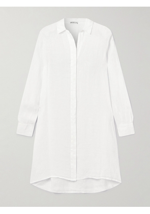 James Perse - Linen Midi Shirt Dress - White - 0,1,2,3,4