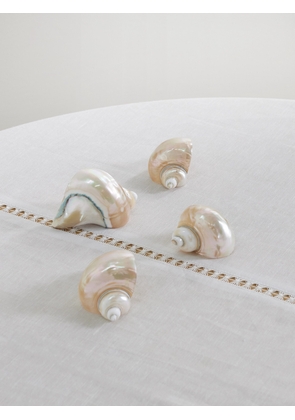 Gohar World - Set Of Four Mother-of-pearl Napkin Rings - Off-white - One size