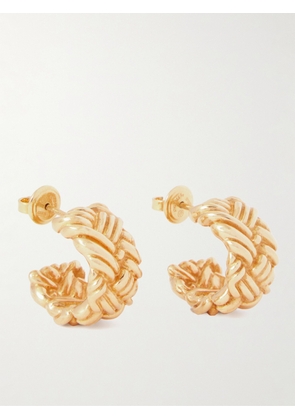 Bottega Veneta - Intrecciato Gold-plated Earrings - One size
