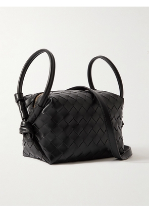 Bottega Veneta - Small Intrecciato Leather Shoulder Bag - Black - One size