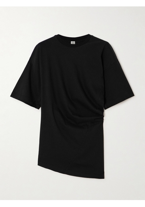 TOTEME - Draped Jersey T-shirt - Black - DK32,DK34,DK36,DK38,DK40