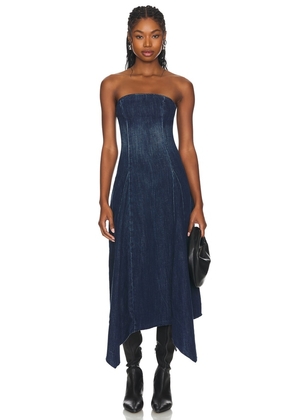 EB Denim Eliana Dress in Blue. Size L, XL, XS.