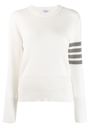 Thom Browne 4-Bar Milano stitch jumper - White