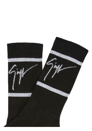 Giuseppe Zanotti intarsia-logo ankle socks - Black