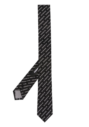Dsquared2 silk logo-embroidered tie - Black