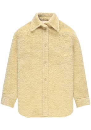 ISABEL MARANT Celiane fleece-texture wool shirt - Neutrals