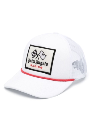 Palm Angels logo-appliqué baseball cap - White