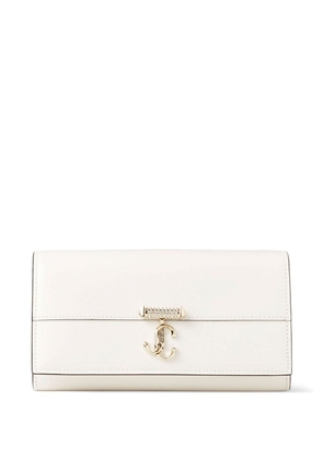 Jimmy Choo Avenue leather chain wallet - White