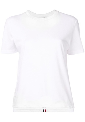 Thom Browne RWB stripe relaxed piqué T-shirt - White