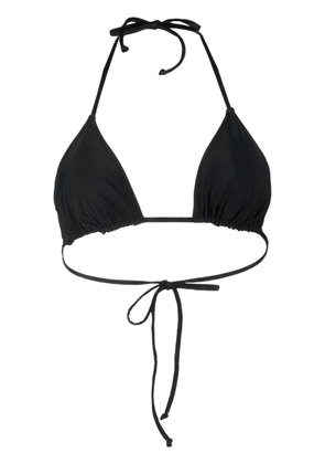 GANNI triangle-cup bikini top - Black