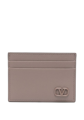 Valentino Garavani V-logo leather cardholder - Neutrals