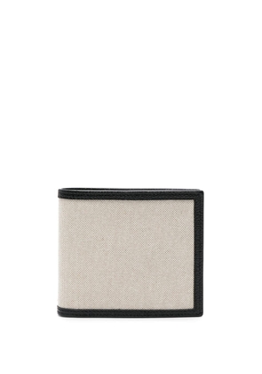 Thom Browne bi-fold canvas wallet - Neutrals