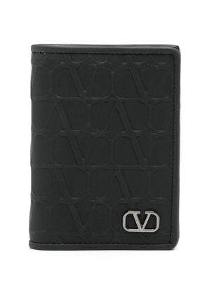 Valentino Garavani Toile Iconographe leather wallet - Black