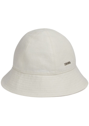 Zegna Oasi linen bucket hat - White